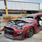 a 2020 mustang shelby gt500 after a dearborn fire department training exercise