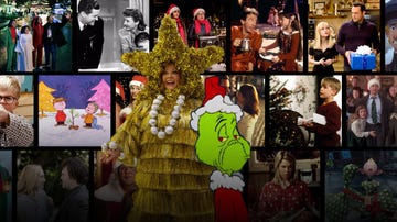 collage of iconic holiday scenes movies and characters