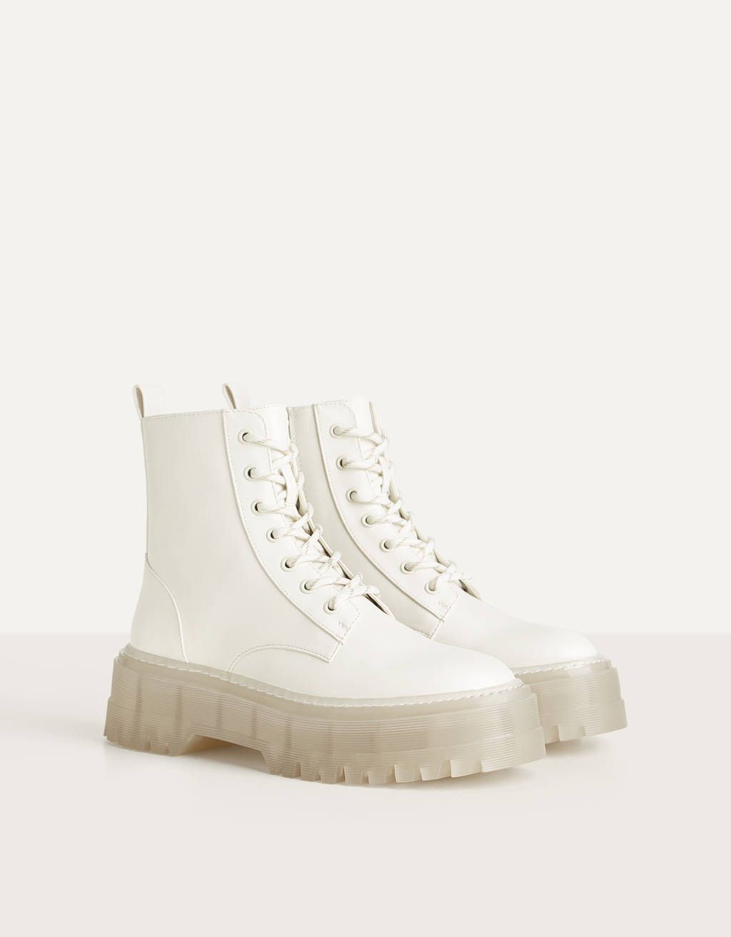 Botas de best sale combate blancas