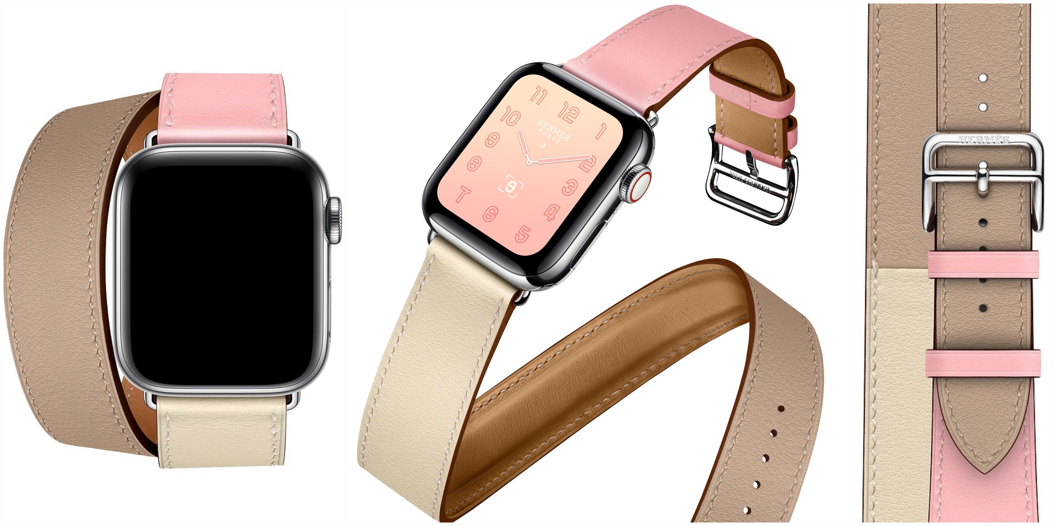 Apple Watch春新色公布，Hermès推出夢幻玫瑰櫻、絕美亞麻藍錶帶，漸層