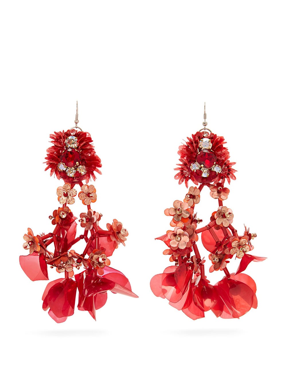 Earrings, Red, Fashion accessory, Jewellery, Plant, Flower, 