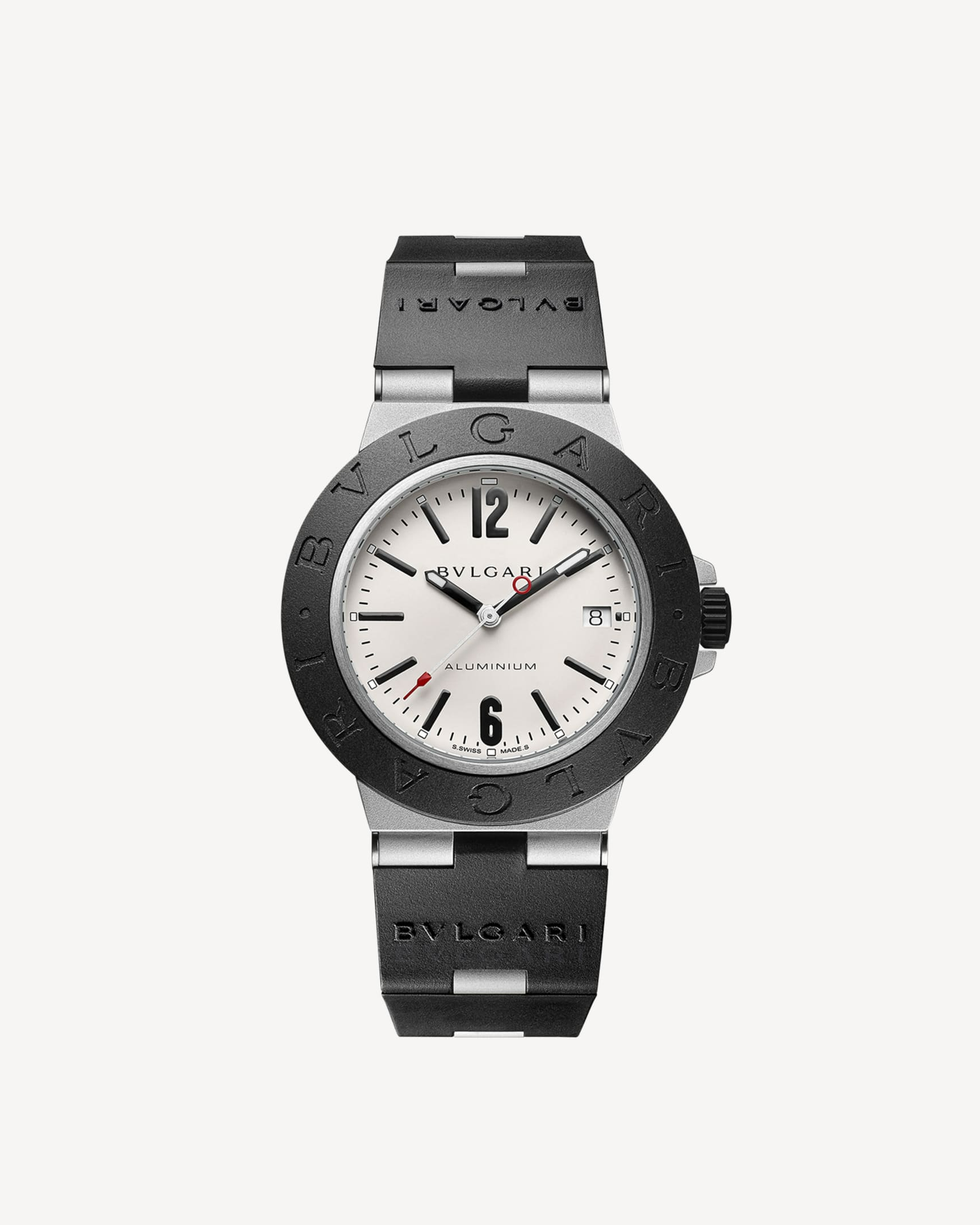 a black and white wrist watch