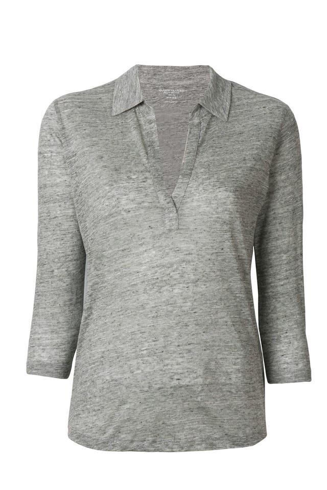 The Gray Knit Polo Collar Sweater Is Super Versatile