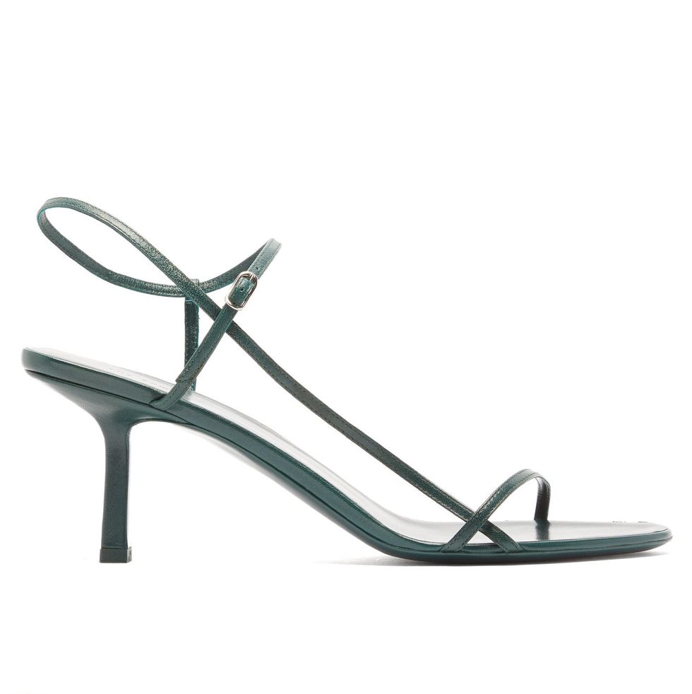 the row
bare mid heel leather sandals