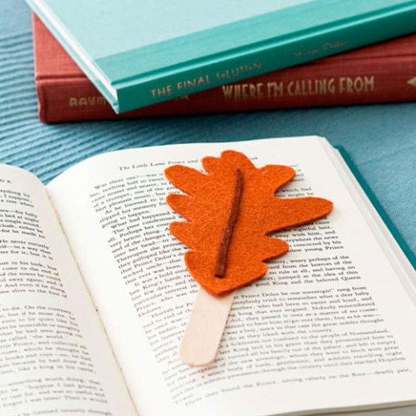落ち葉のしおり（Leaf Bookmark）｜簡単でおしゃれ！秋のクラフトアイディア52