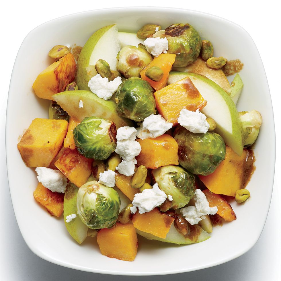 Autumn mix squash and goat cheese