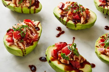 bruschetta chicken stuffed avocados