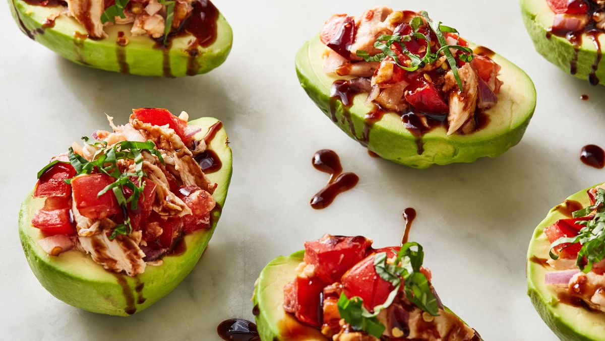 preview for Bruschetta Chicken Stuffed Avocados Are Delicious Without The Guilt