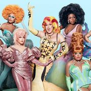 six rupaul's drag race season 13 contestants wearing pastel colors