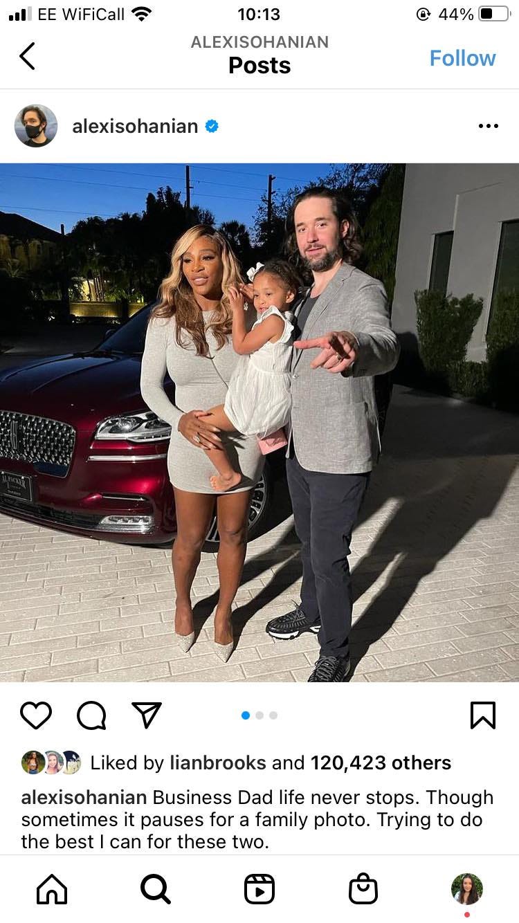 Serena Williams And Alexis Ohanion Effortlessly Coordinate In Adorable New  Family Photo