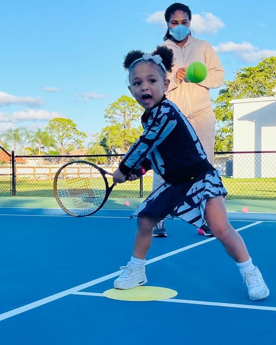 Serena Williams's Three-Year-Old Already Has a Mean Tennis Stroke