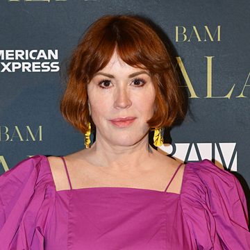 new york, new york   april 14 molly ringwald attends the bam gala 2022 celebrating cyrano de bergerac opening night and honoring edgar  robin lampert at bam harvey theater on april 14, 2022 in new york city photo by craig barrittgetty images for bam