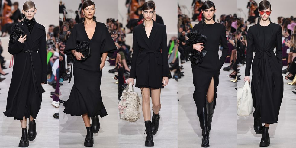 【巴黎時裝週】Valentino 2020 秋冬大秀推出一系列黑色簡約風服裝。