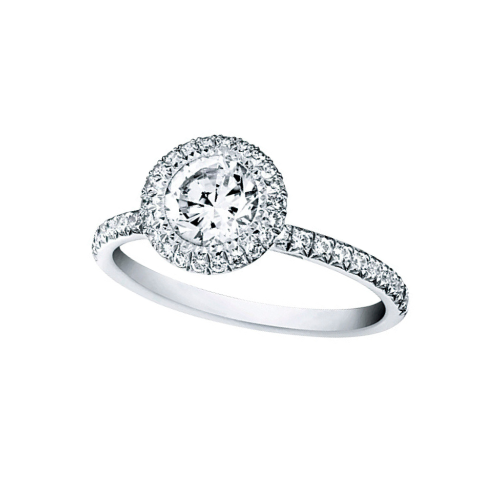a diamond ring with a stone in the middle