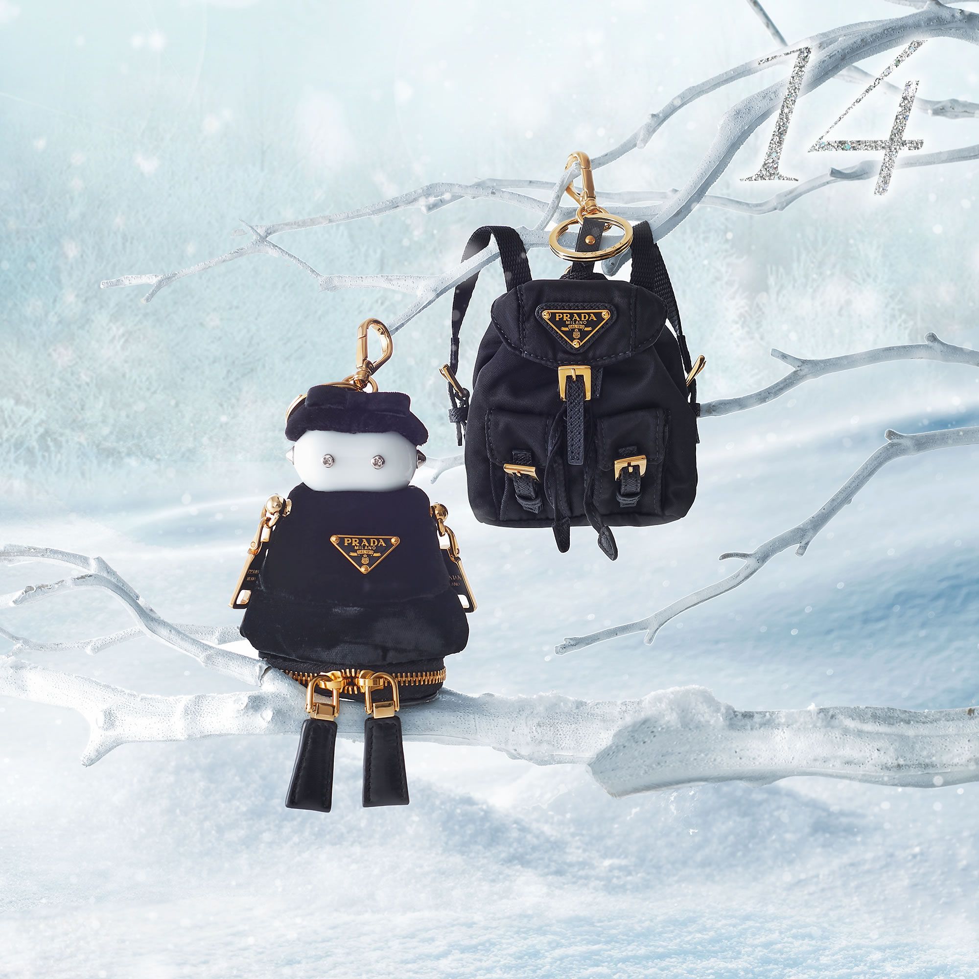 Prada ロボット バッグチャーム | ブラック | FARFETCH JP