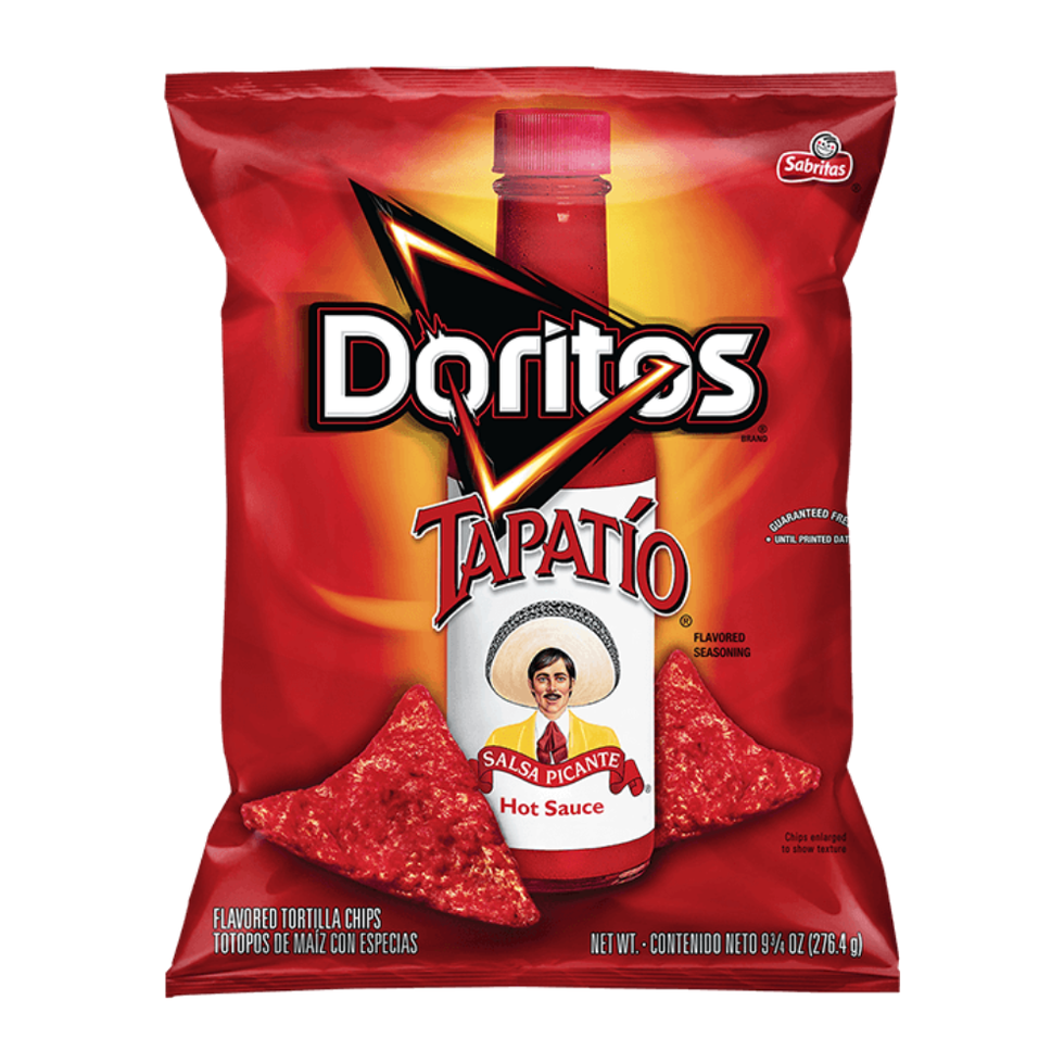 bag of doritos tapatío flavored tortilla chips