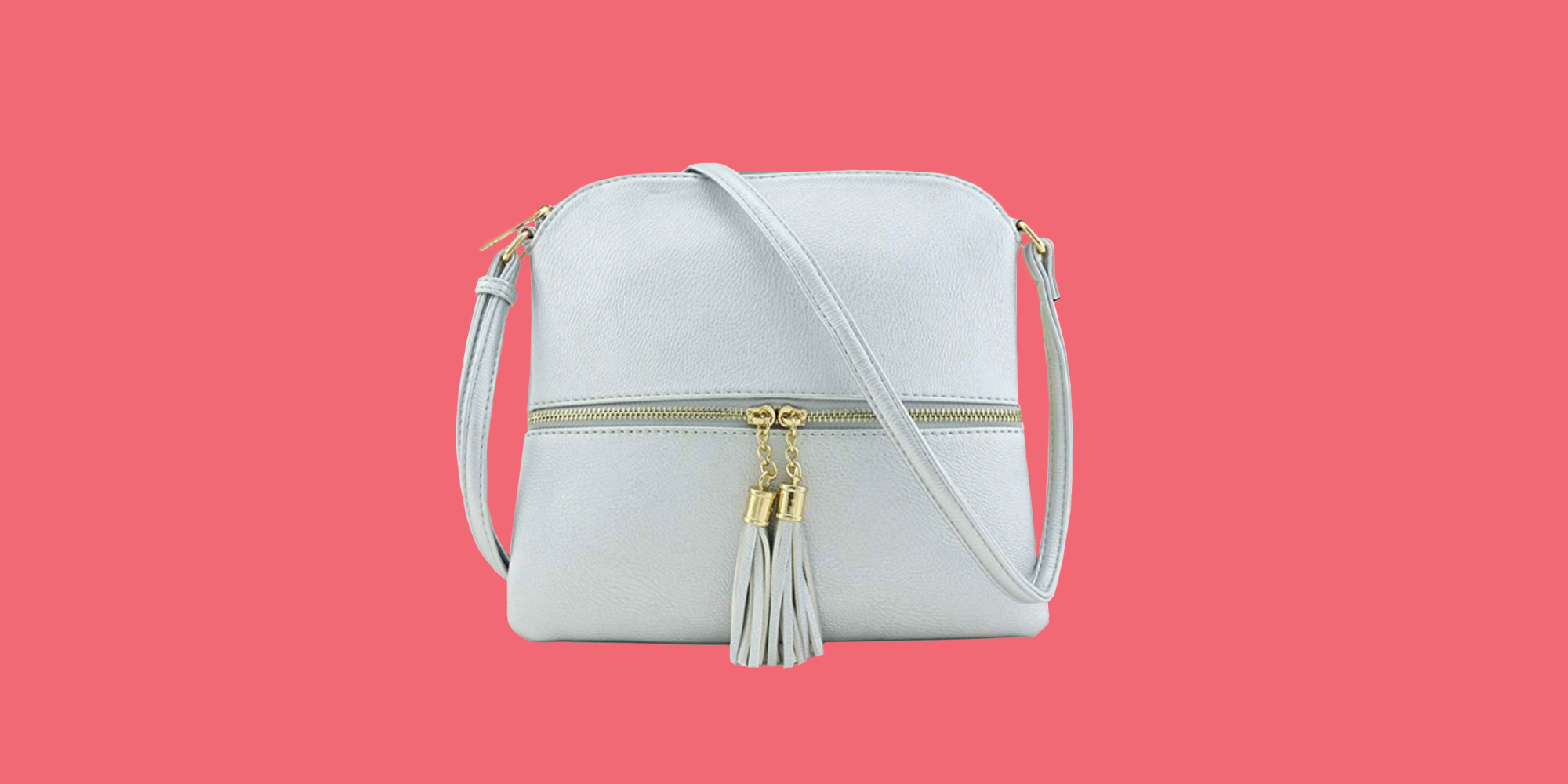 Deluxity Lightweight Medium Lady Crossbody Bag with Tassel