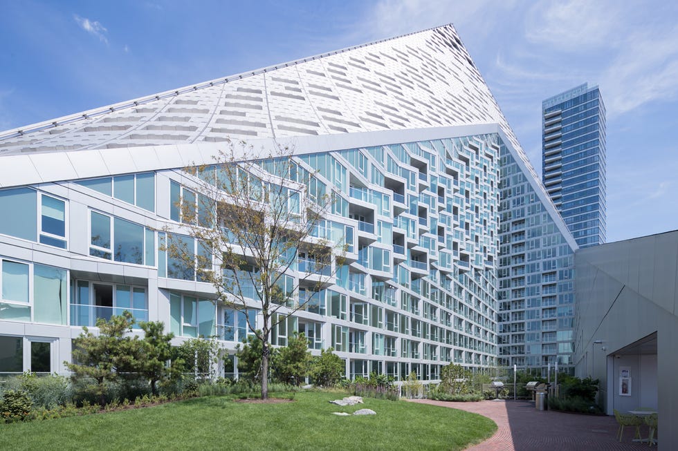 a building with a glass front