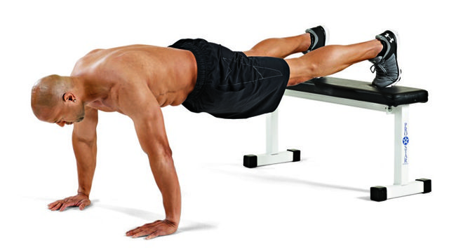 Arm, Press up, Fitness professional, Exercise equipment, Muscle, Chest, Weights, Bench, Leg, Abdomen, 