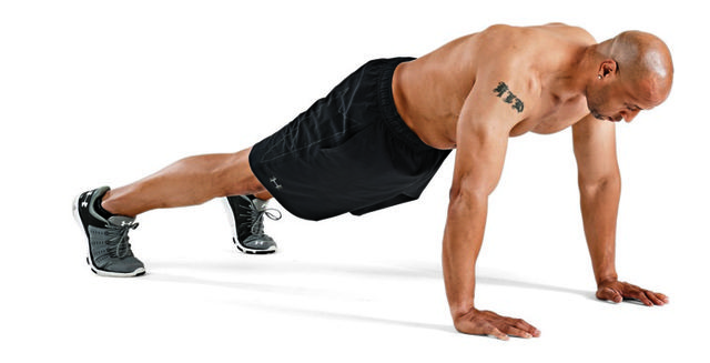 Press up, Arm, Fitness professional, Muscle, Chest, Abdomen, Joint, Leg, Shoulder, Knee, 