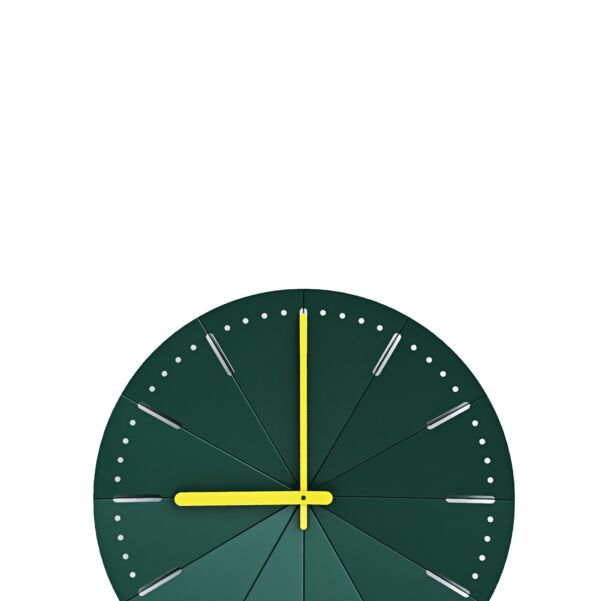 wall clock dark green fleysen