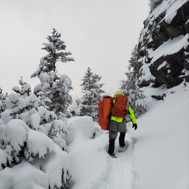 new hampshire fish and game search  rescue on a rescue effort for two trail runners who were stuck off trail in the snow