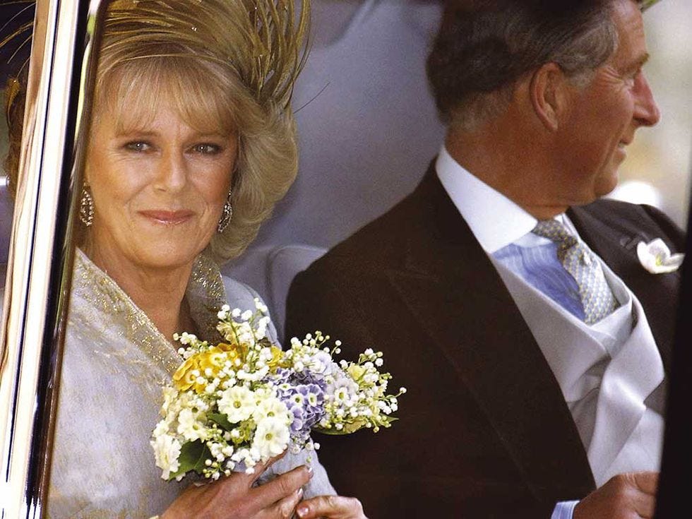 Facial expression, Bride, Marriage, Ceremony, Wedding dress, Wedding, Formal wear, Bridal clothing, Event, Smile, 