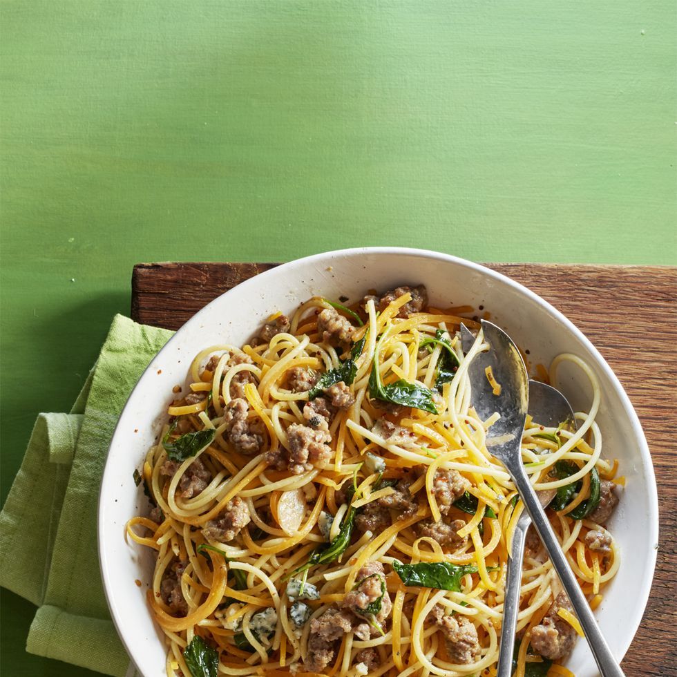 Butternut Squash Spaghetti with Sausage and Sage