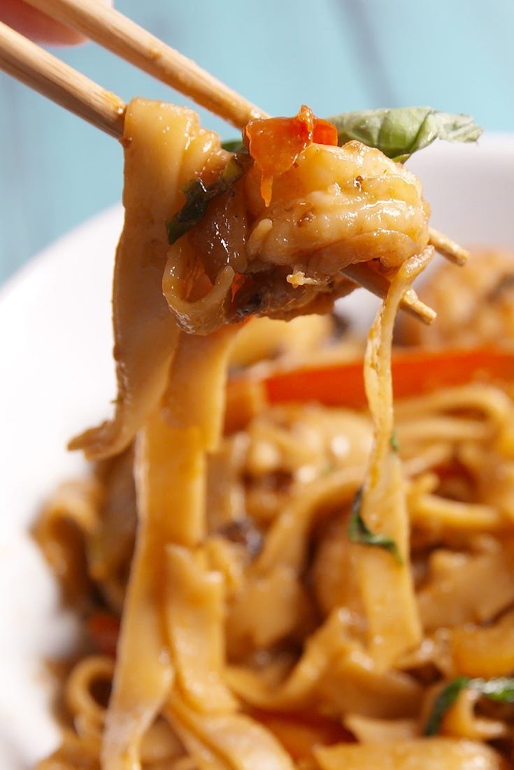 shrimp drunken noodles