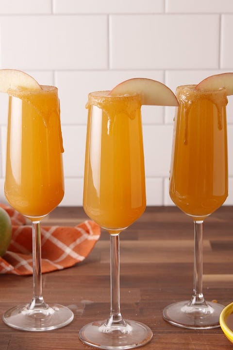 caramel apple mimosas