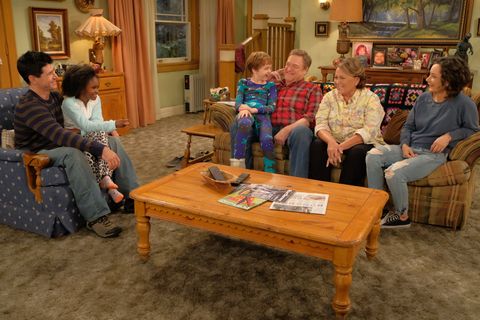 The Conner family in the rebooted Roseanne.​