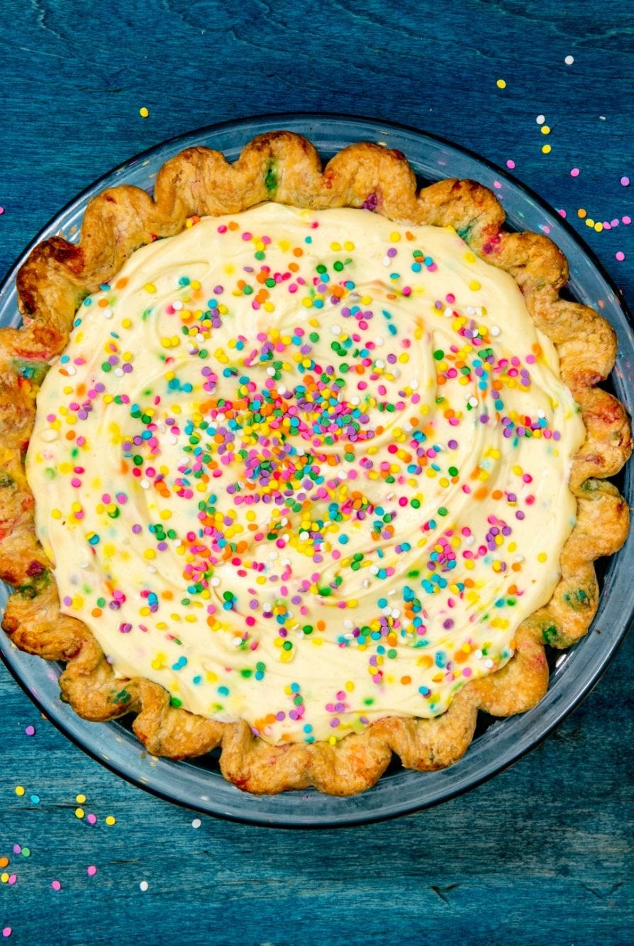 birthday cake pie