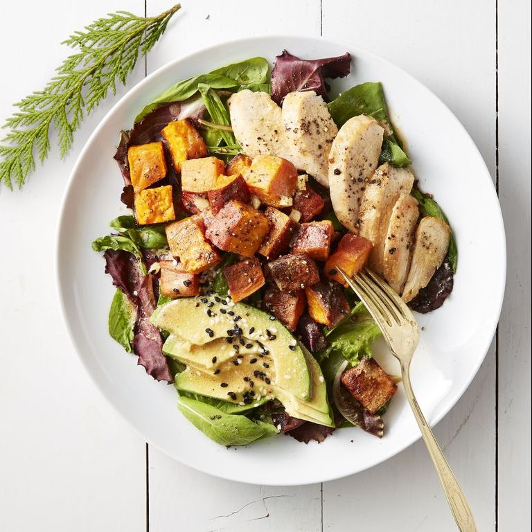 best healthy dinner recipes sweet potato chicken salad