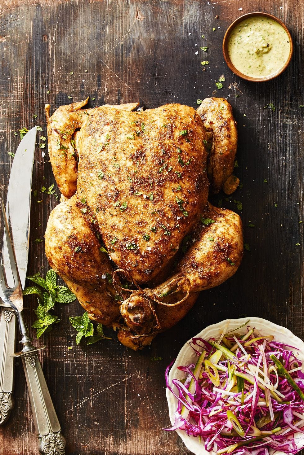 crock pot chicken with walnut herb sauce
