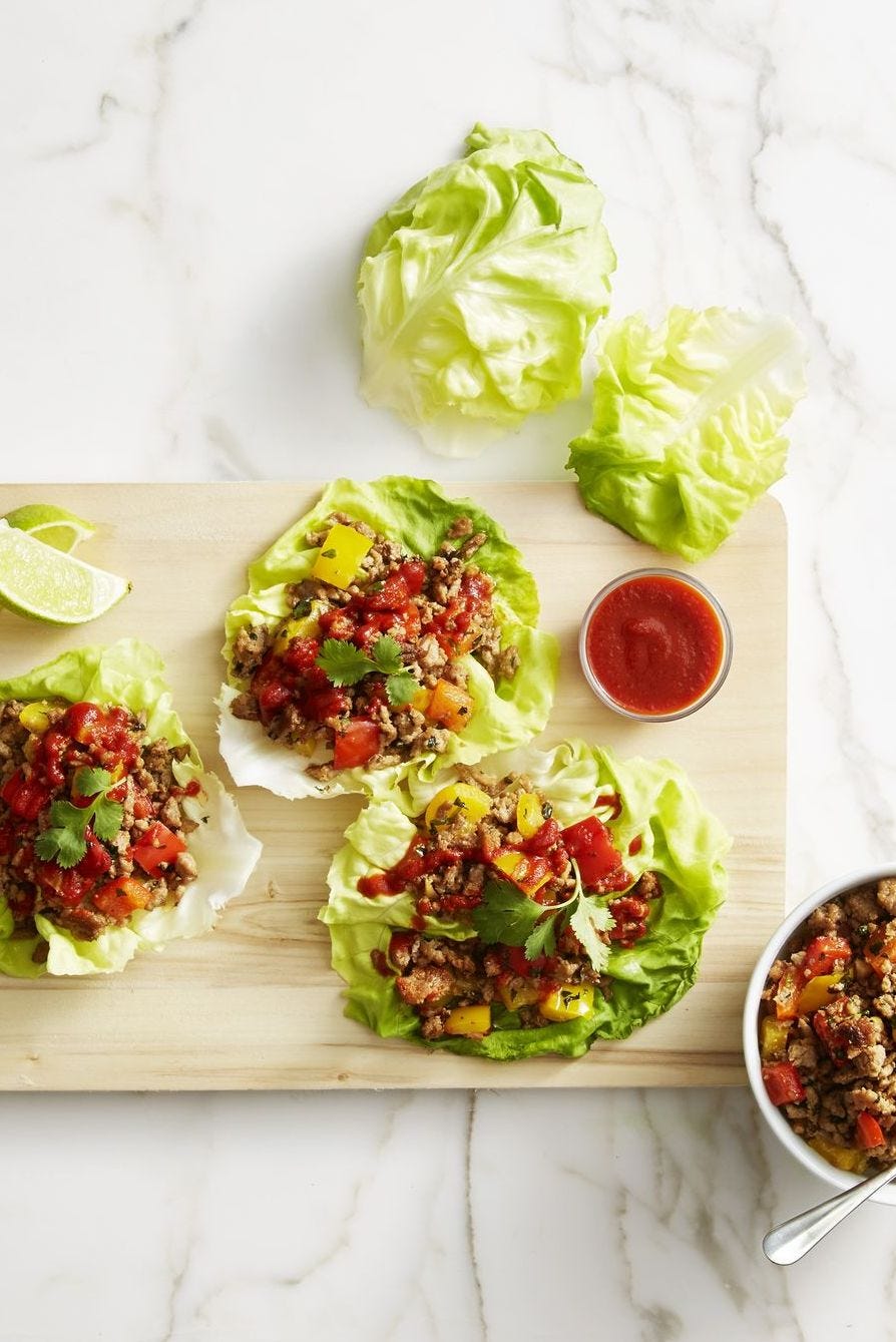 Healthy Appetizers — Savory Thai Turkey Lettuce Wraps
