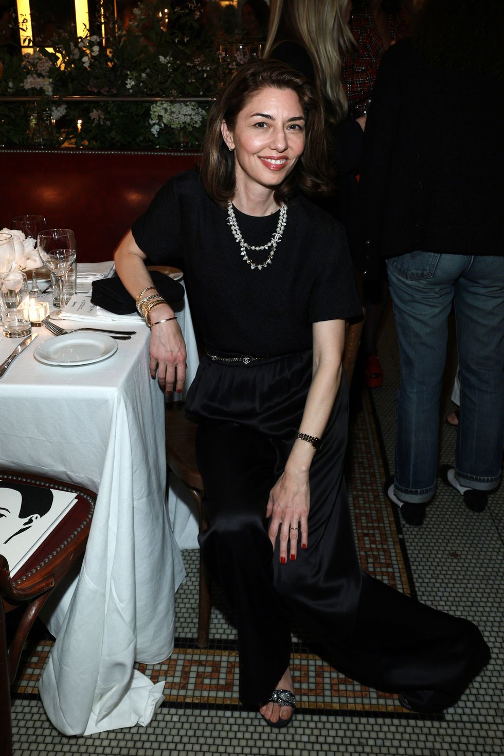 new york, new york june 12 sofia coppola, wearing chanel, attends chanel tribeca festival artists dinner at balthazar on june 12, 2023 in new york city photo by dimitrios kambouriswireimage