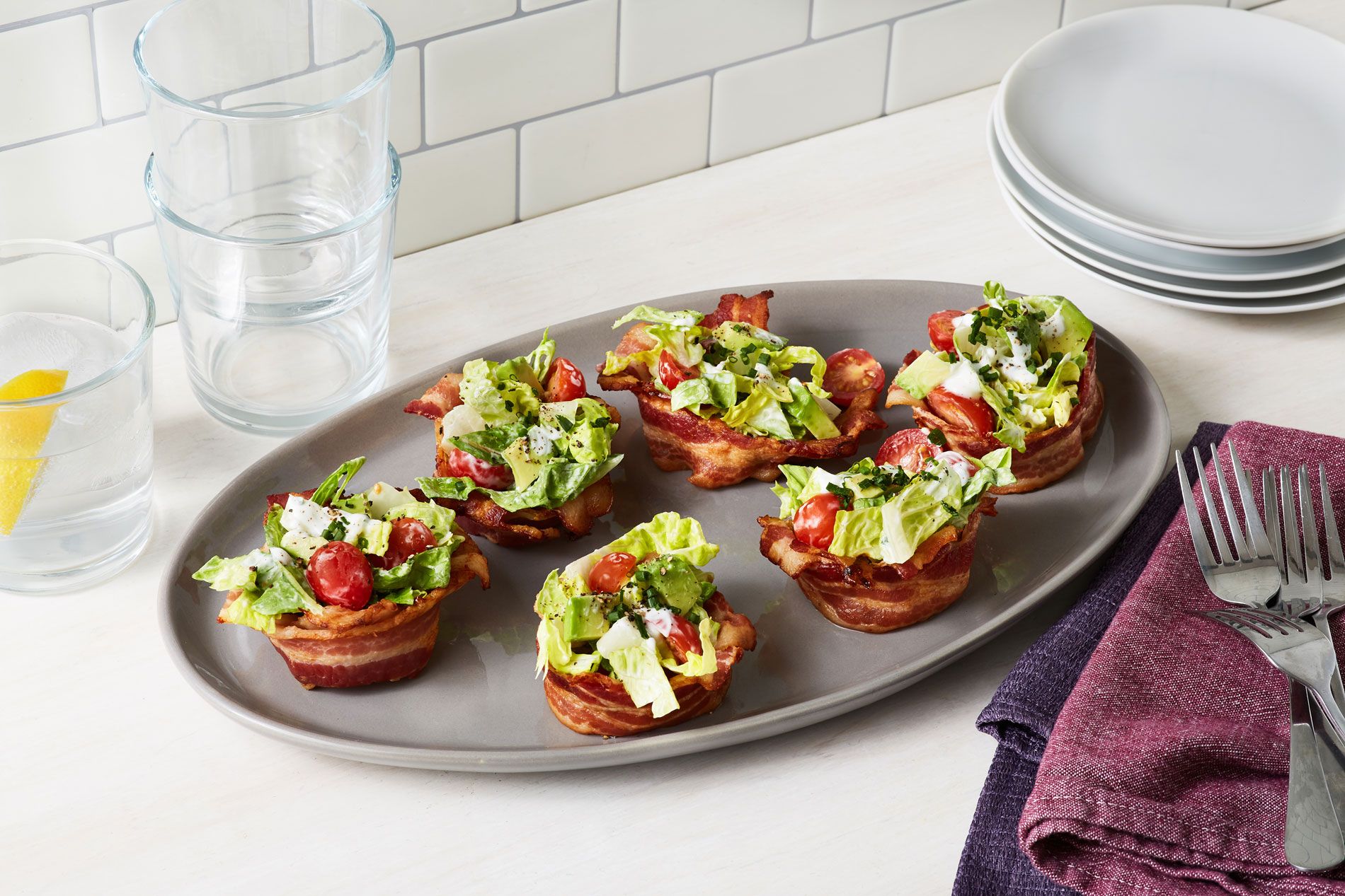 BLT Bacon Cups with Avocado - A Paleo Appetizer with Punch!