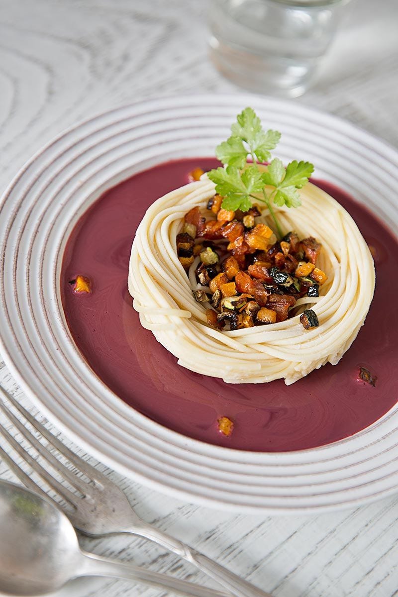 Receta de espaguetis con verdura