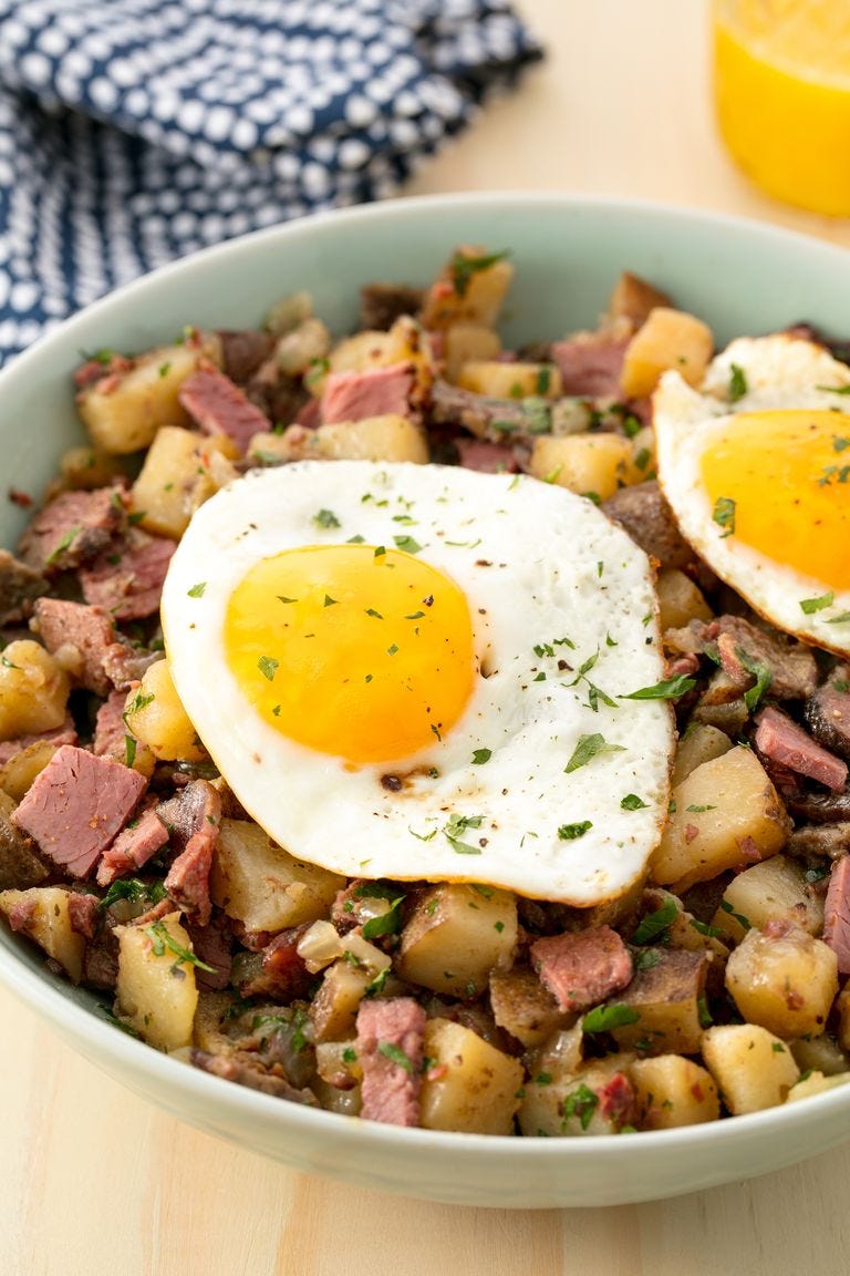 slow cooker corned beef  hash