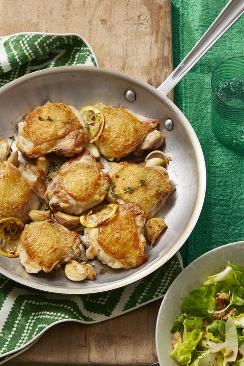 gluten free meals - Crispy Chicken Thighs with Escarole and Parmesan Salad gluten free meals crispy chicken thighs with escarole and parmesan salad