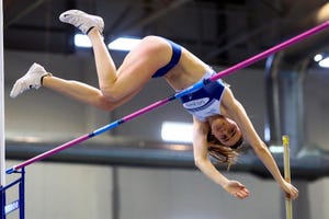 Pole vault, Sports, Jumping, High jump, Athletics, Uneven bars, Muscle, Exercise, Track and field athletics, 