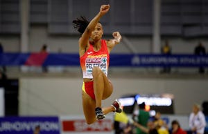 Sports, Heptathlon, Athletics, Jumping, Athlete, Competition, Championship, Individual sports, Track and field athletics, Competition event, 