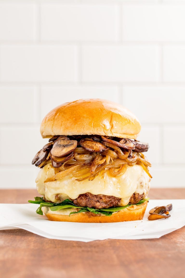 hamburguesa de sopa de cebolla francesa
