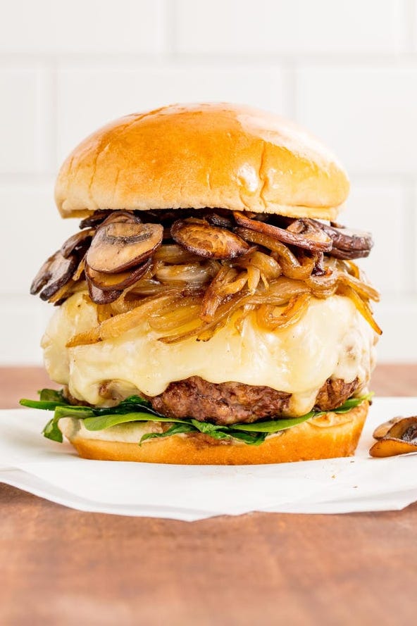 Hamburguesa de sopa de cebolla francesa hamburguesa de sopa de cebolla francesa