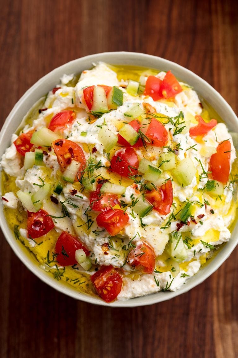 loaded greek feta dip