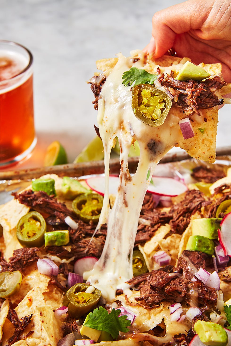 instant pot shredded beef nachos
