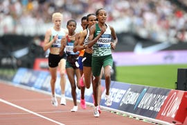 london, england july 23 sifan hassan of team netherlands competes in womens 5000 metres during the london athletics meet, part of the 2023 diamond league series at london stadium on july 23, 2023 in london, england photo by s bardens british athleticsbritish athletics via getty images