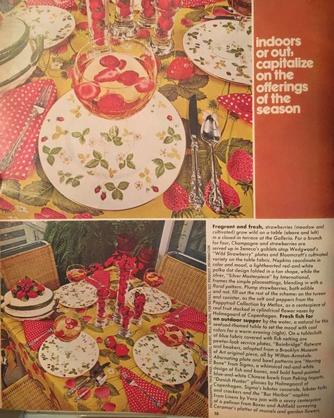 an article about stay at home celebrations, in the june 1975 issue of house beautiful