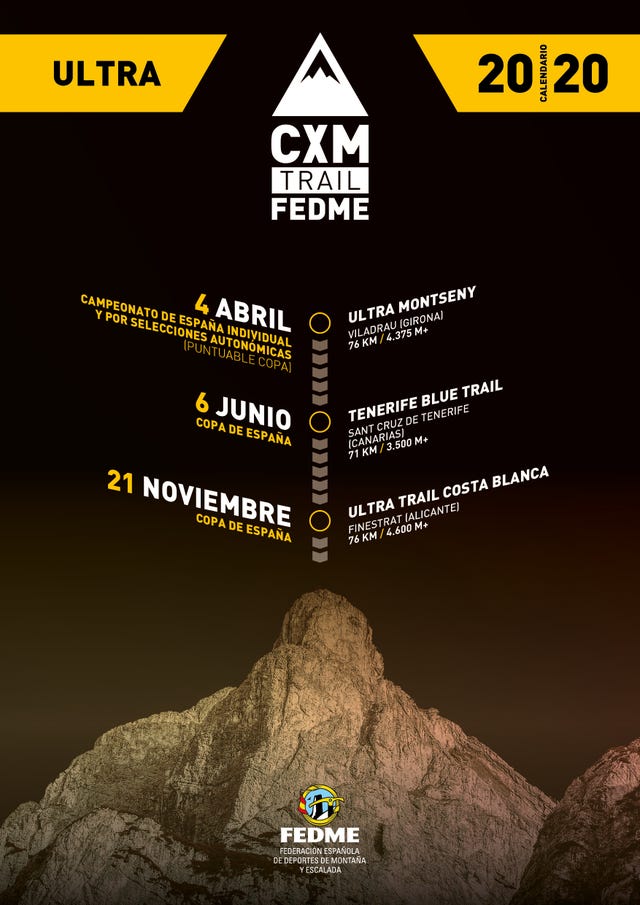 Calendario oficial FEDME