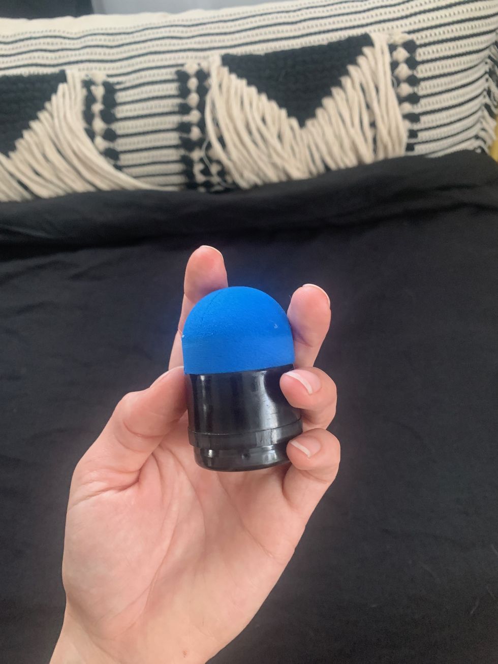 a rubber bullet hill picked up after the protest